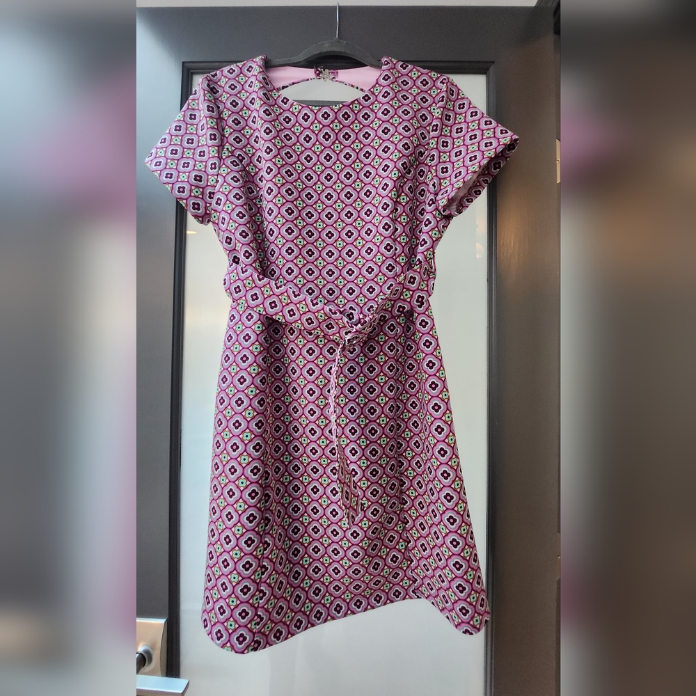 Zara Mini Pink Print Dress Size XL NWT